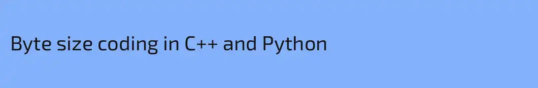 Byte size coding in C++ and Python